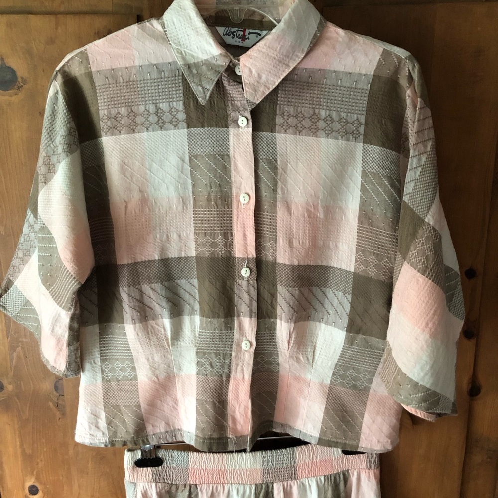 Vintage Woman’s plaid skirt set